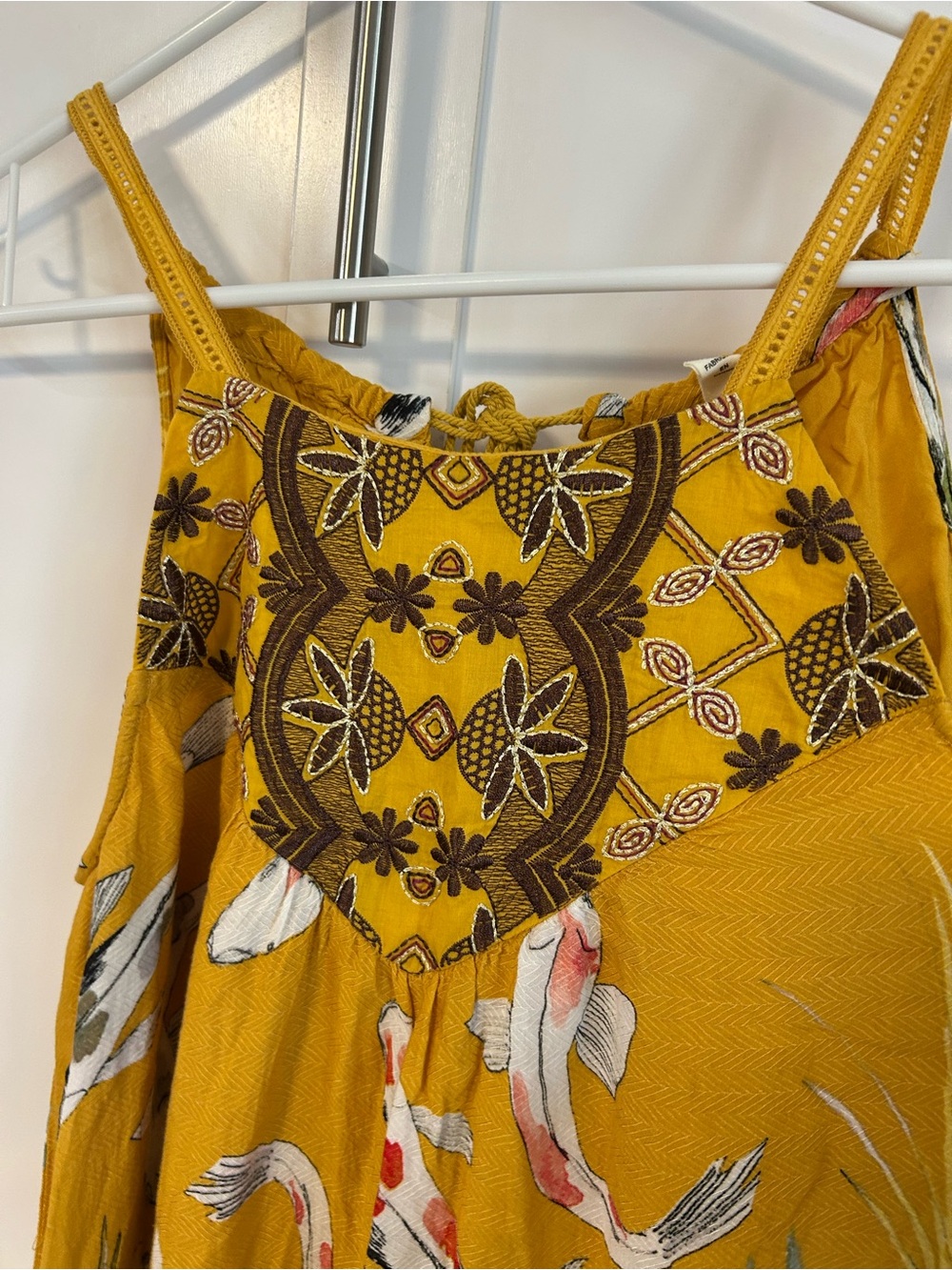 Anthropologie One September Paradiso Koi yellow Maxi dress - Picture 4 of 10
